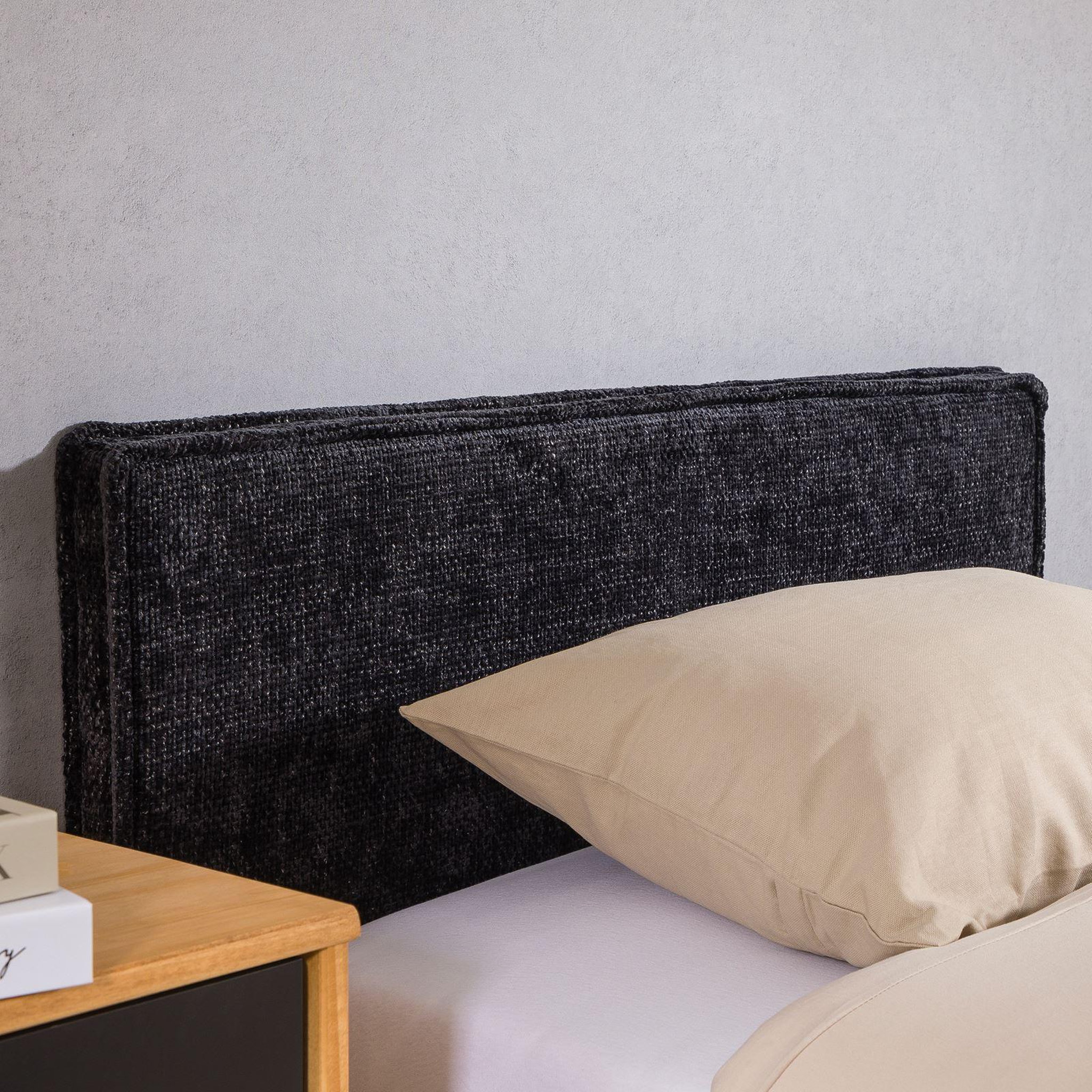 Voir la diapositive 5 : IDIMEX Tête de lit yolan 90 sur pieds, en tissu