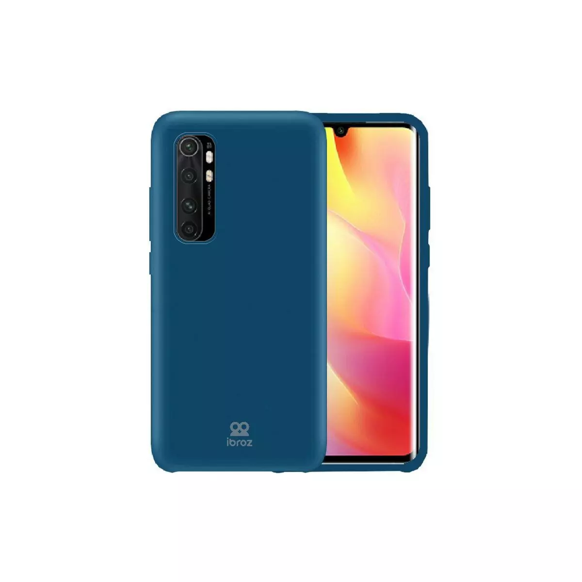 IBROZ Coque Xiaomi Mi Note 10 Lite Silicone bleu