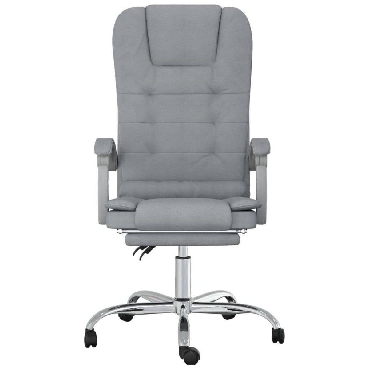 VIDAXL Fauteuil de massage inclinable de bureau Gris clair Tissu