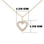 Voir la diapositive 3 : L'ATELIER D'AZUR Collier - Pendentif Or Jaune Coeur Serti de Zirconiums - Chaine Dorée Offerte