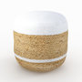 Voir la diapositive 5 : Rendez vous déco Pouf rond en jute et blanc D40 cm-Billy