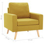 Voir la diapositive 6 : VIDAXL Fauteuil jaune tissu