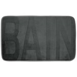 Paris Prix Tapis de Bain Microfibre  Relief  45x75cm Anthracite
