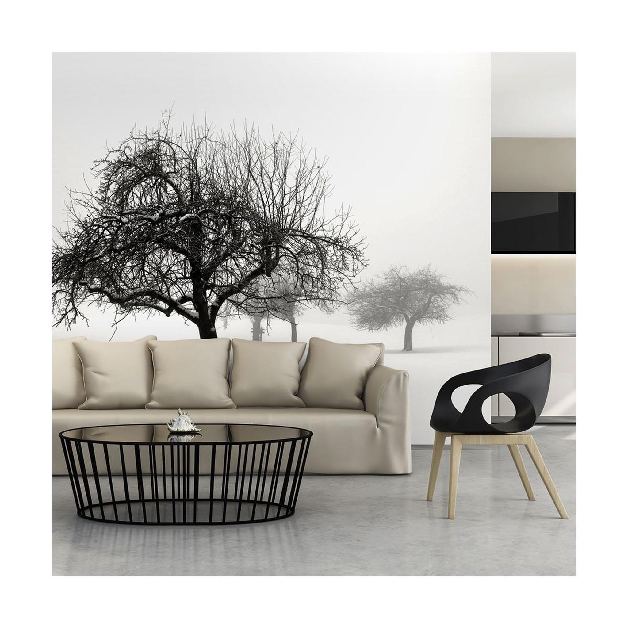 Paris Prix Papier peint  hiver arbres ii  450x270cm