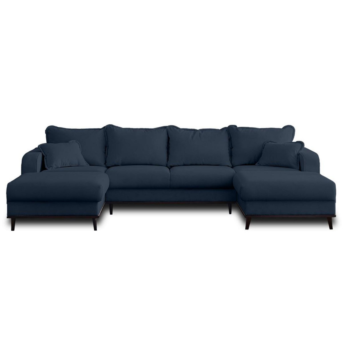 LISA DESIGN Albane - canapé panoramique en u - 7 places - en velours côtelé