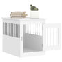 Voir la diapositive 5 : VIDAXL Meuble de cage pour chiens blanc 55x75x65 cm bois d'ingenierie
