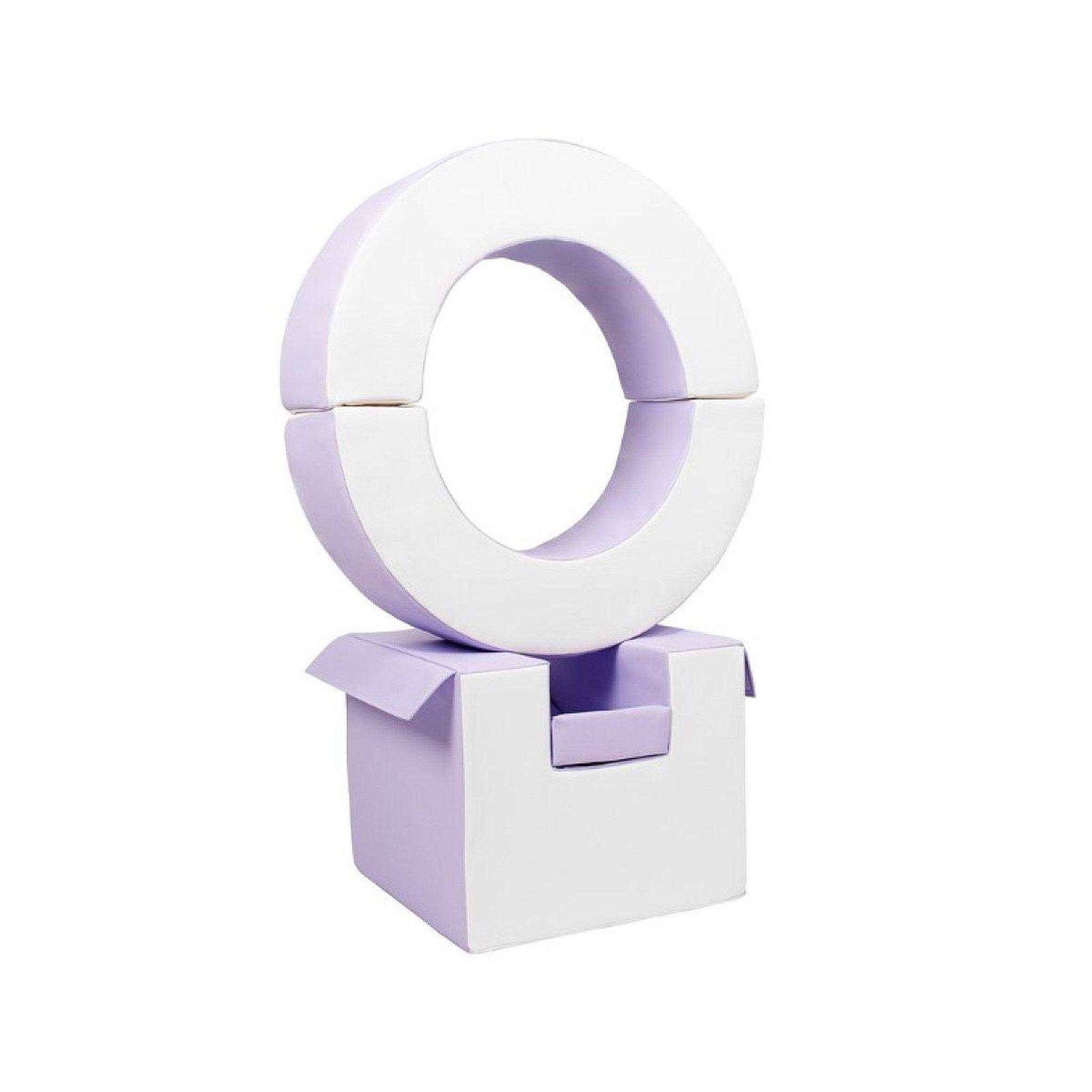 VELINDA Ensemble de cerceaux 3 blocs blanc lilas