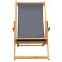 Voir la diapositive 3 : VIDAXL Chaise de plage pliable Bois de teck solide Gris