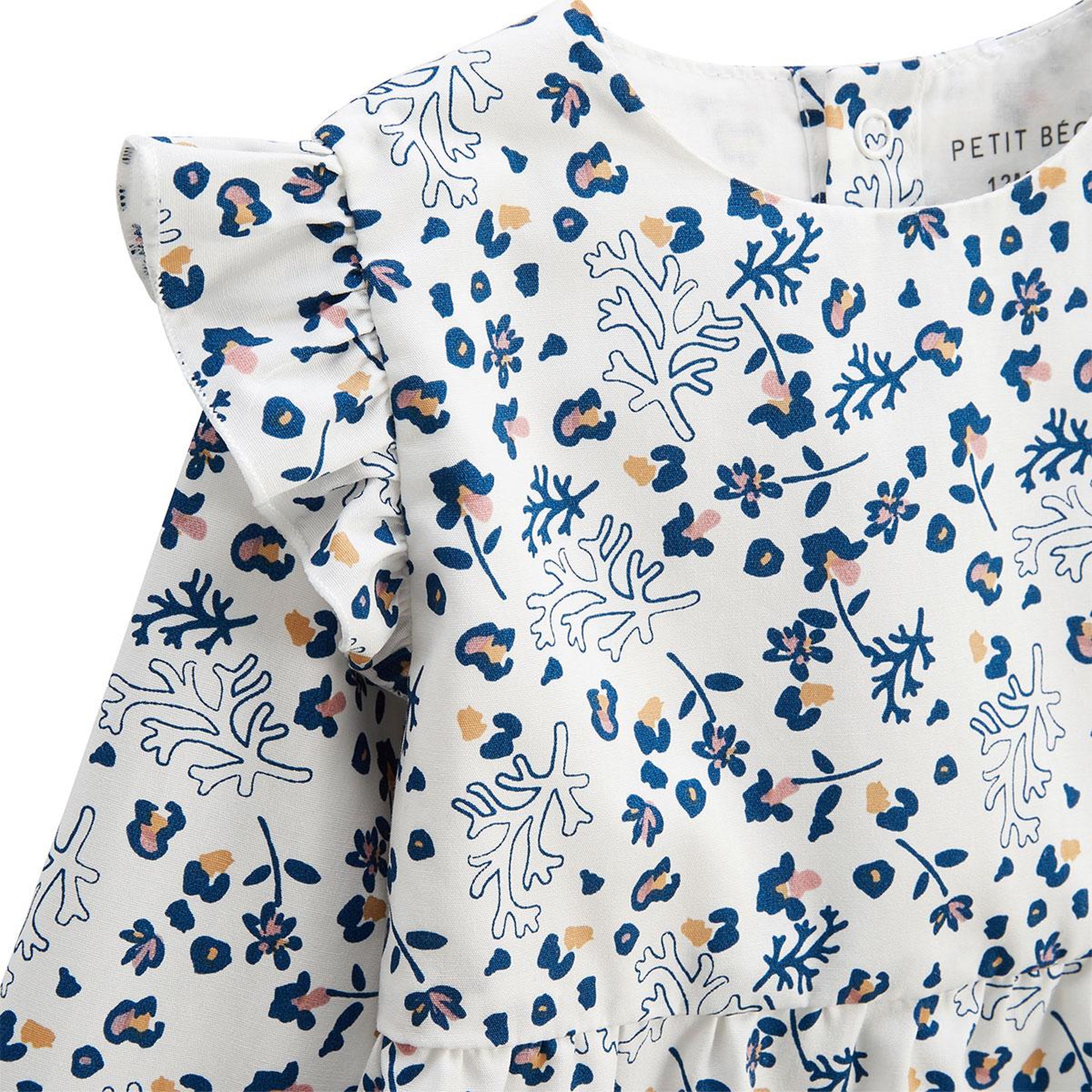 Voir la diapositive 3 : PETIT BEGUIN Blouse enfant en popeline céleste