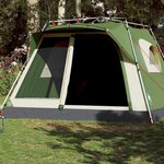 VIDAXL Tente familiale cabine 7 personnes vert degagement rapide