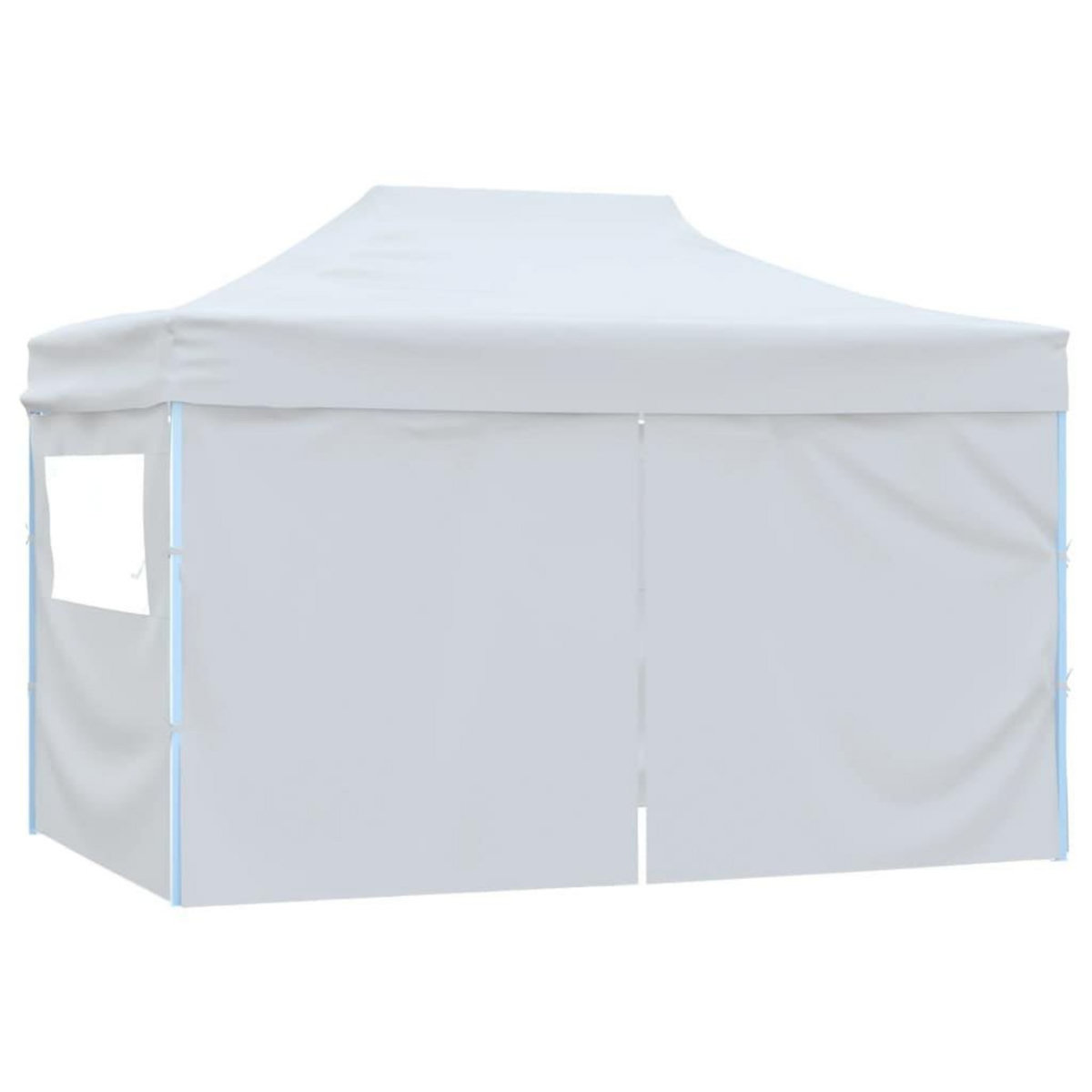 VIDAXL Tente de reception pliable avec 4 parois 3x4 m Acier Blanc