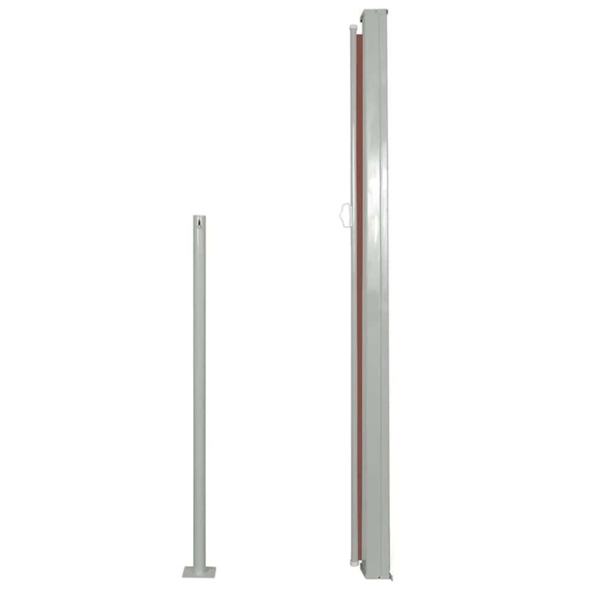 VIDAXL Auvent lateral retractable de patio 100x500 cm Marron