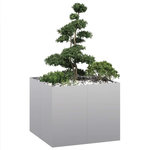 VIDAXL Jardiniere 100x100x80 cm acier galvanise