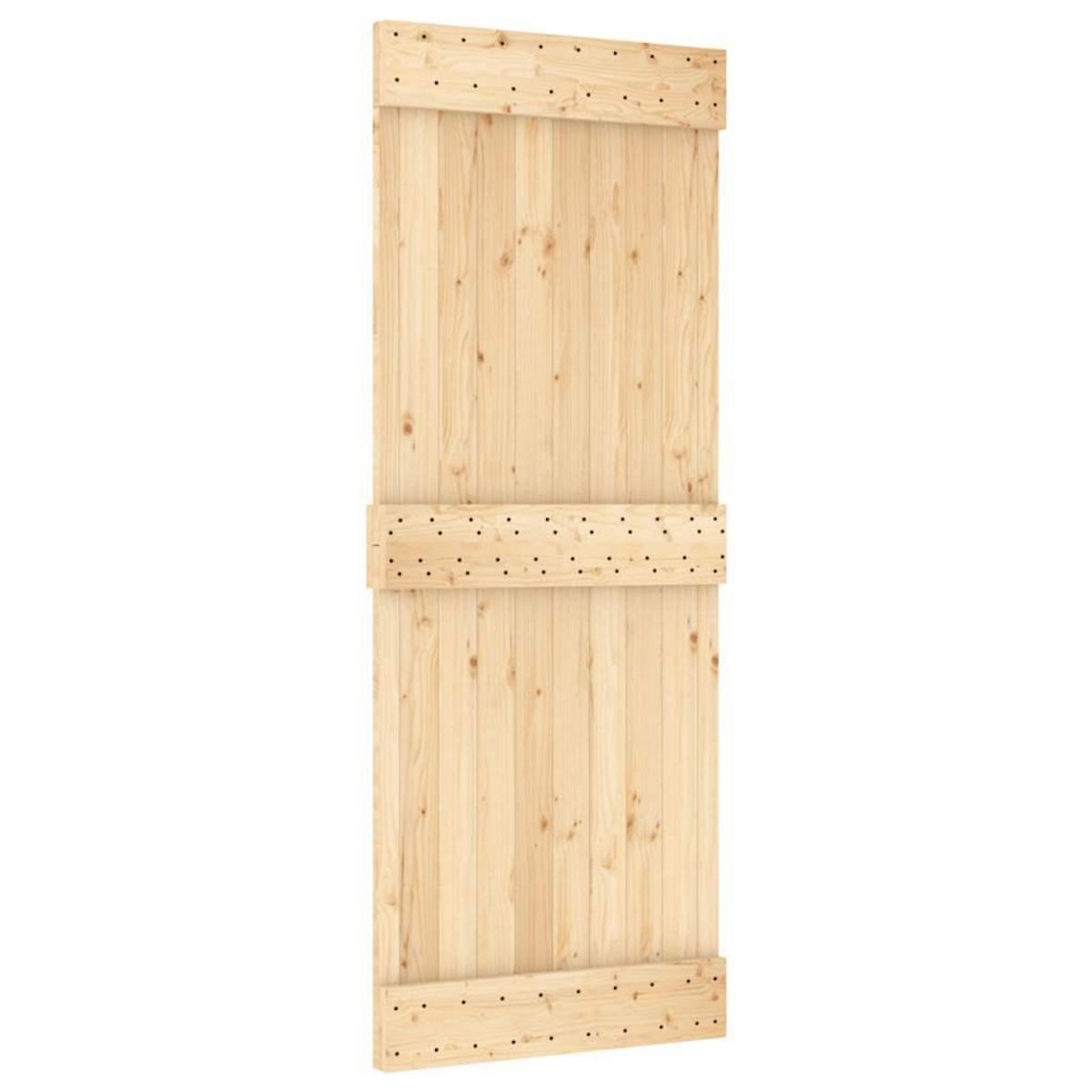 VIDAXL Porte coulissante et kit de quincaillerie 80x210 cm pin massif