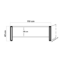 Voir la diapositive 3 : CONCEPT USINE Table basse industrielle rectangle HOLEN