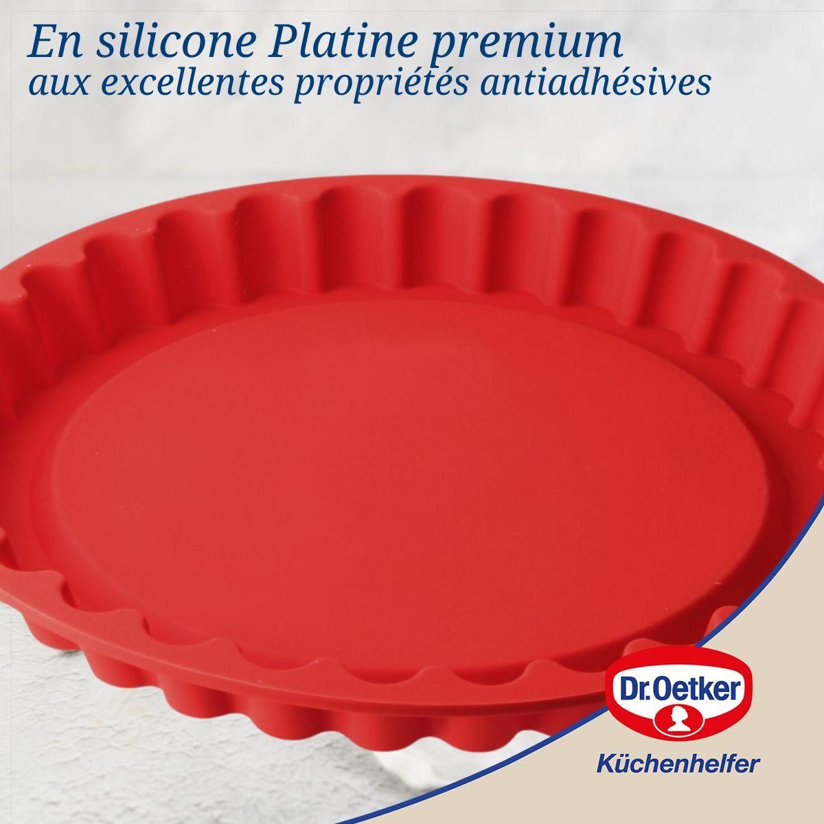 DR.OETKER Moule à tarte en silicone rouge de 26 cm Dr. Oetker Flexxibel Love