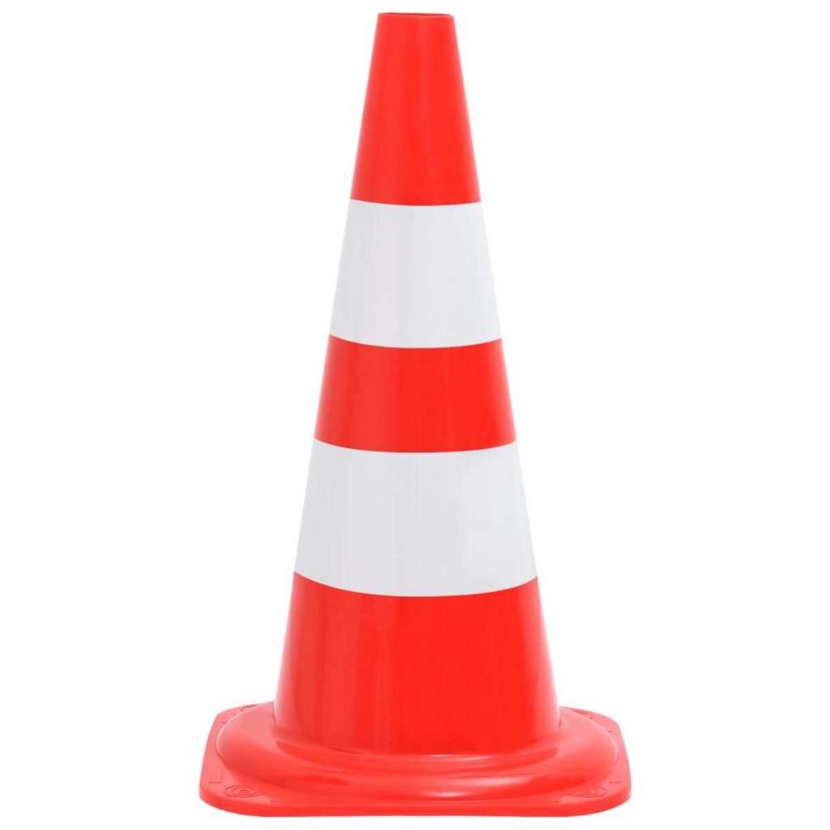 VIDAXL Cones de signalisation reflechissants 20pcs Rouge et blanc 50cm