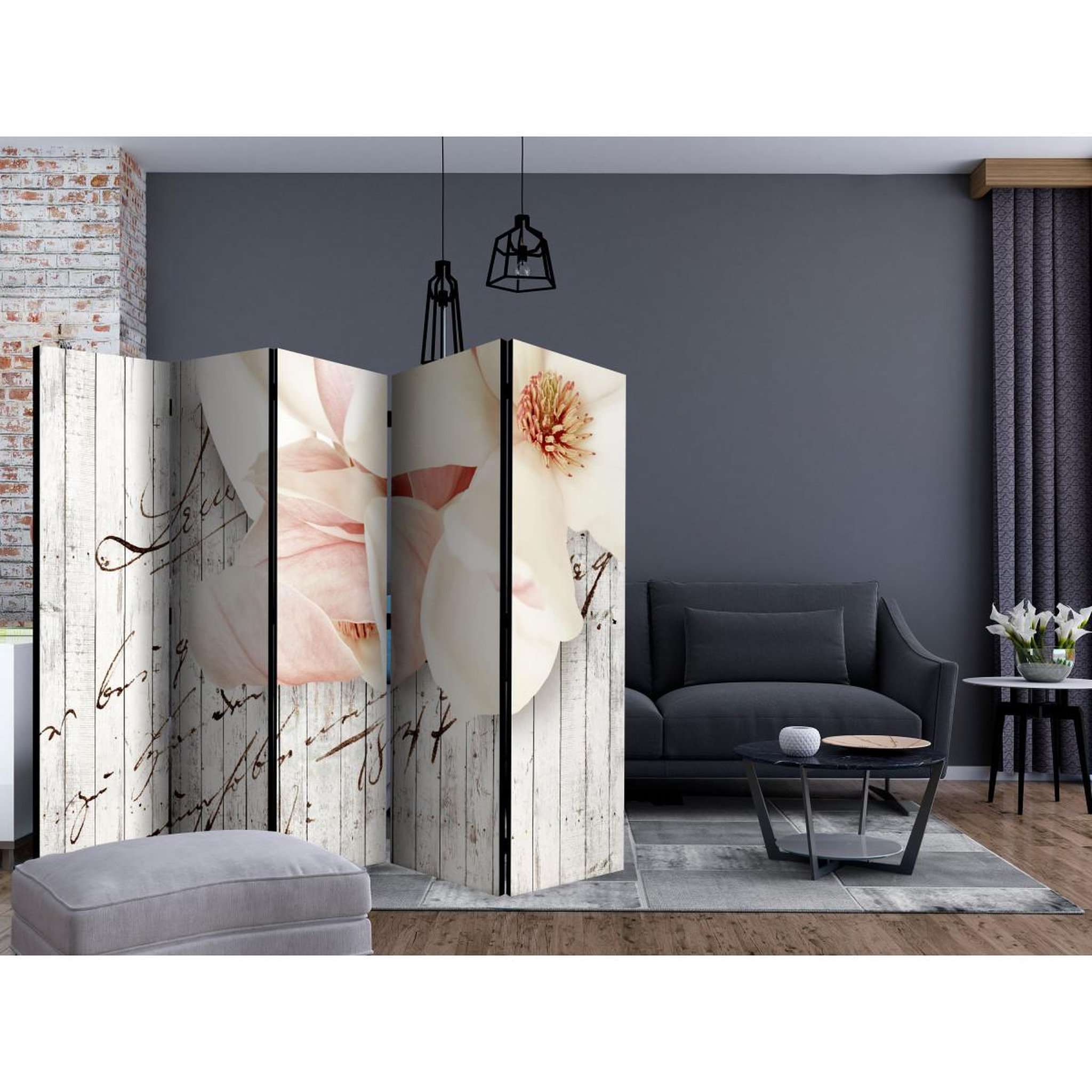 Voir la diapositive 2 : Paris Prix Paravent 5 volets  love letter  172x225cm