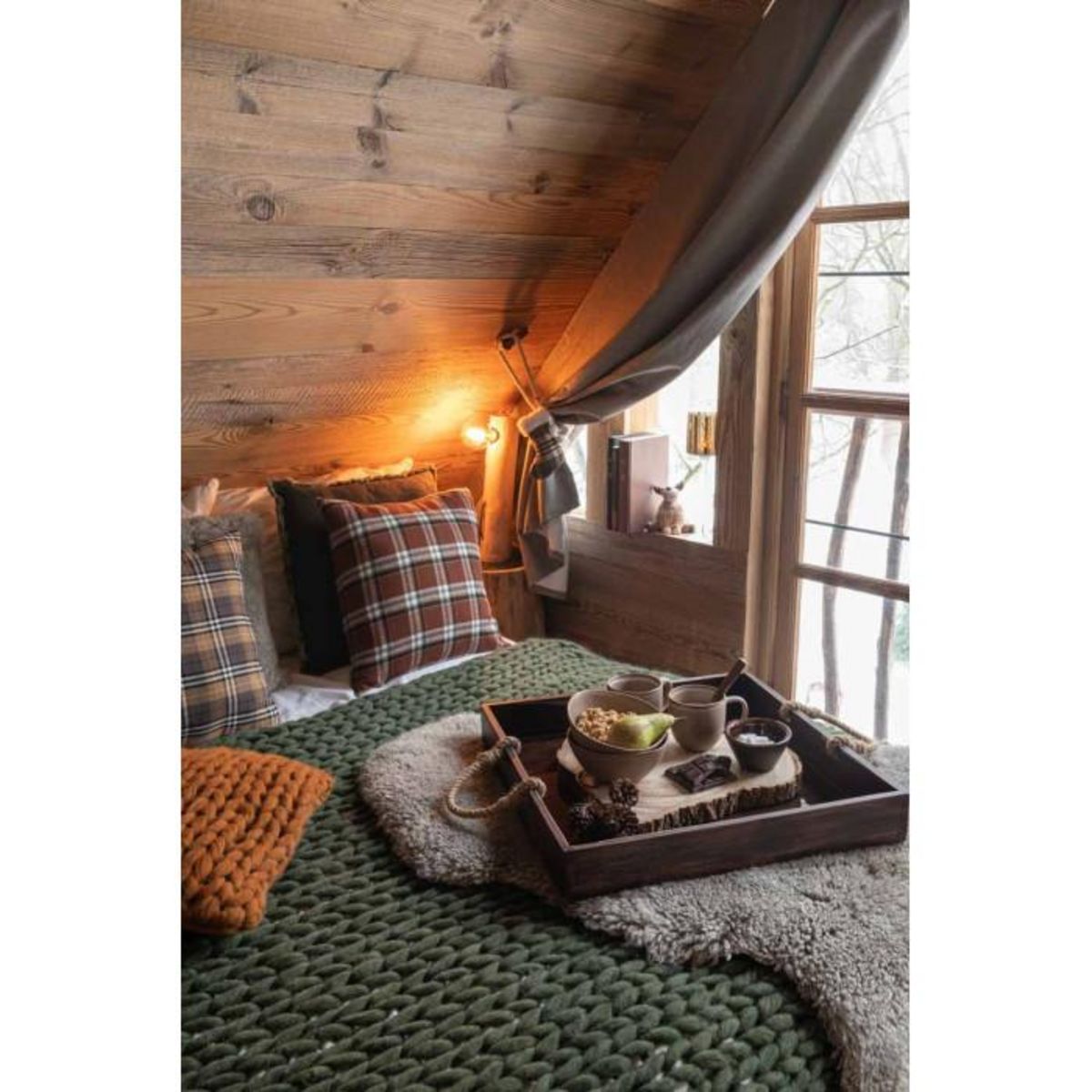 Paris Prix Plateau de Présentation en Bois  Pyra  52cm Marron