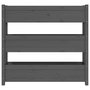 Voir la diapositive 5 : VIDAXL Jardiniere Gris 112x25x104,5 cm Bois massif de pin