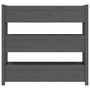 Voir la diapositive 5 : VIDAXL Jardiniere Gris 112x25x104,5 cm Bois massif de pin
