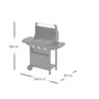 Voir la diapositive 3 : AAAAA CAMPING GAZ - Barbecue gaz CLASS 3L COMPACT 3 brûleurs en acier - Surface de cuisson 60x35 cm - L 124 x P 55 x H 109 cm
