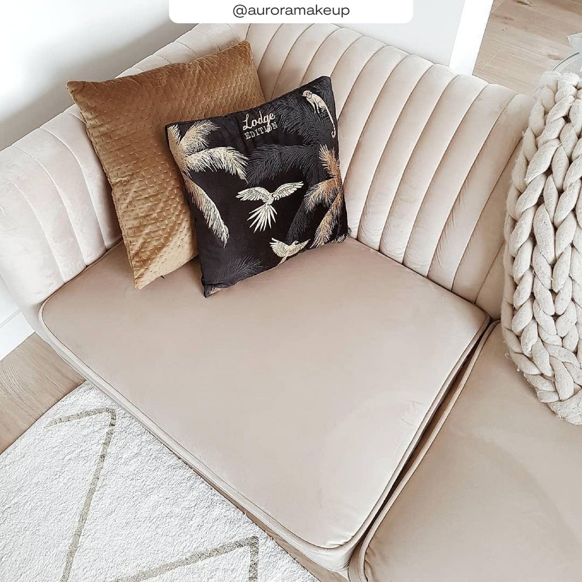 Rendez vous déco Canapé 3 places en velours vert foncé - Gatsby