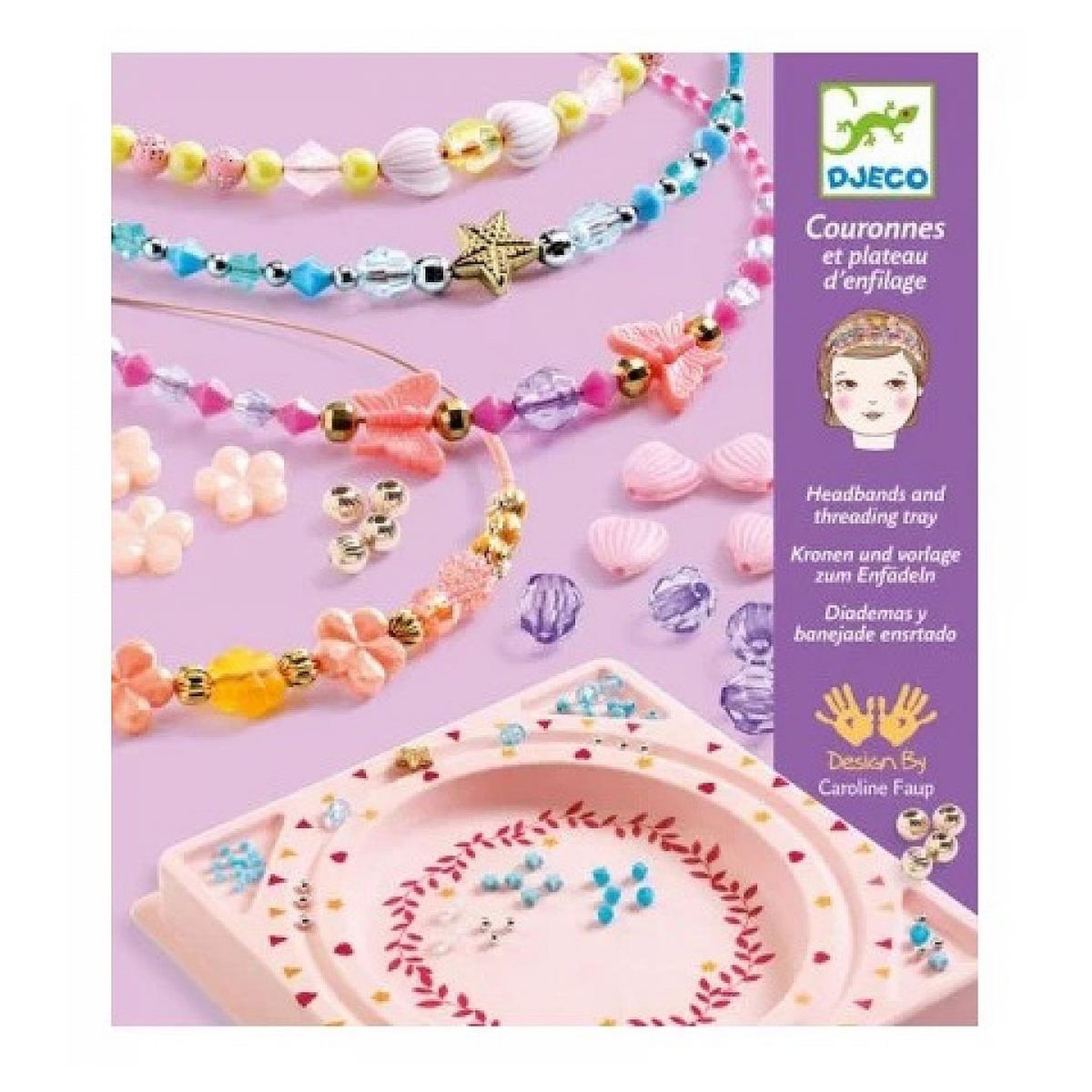 Djeco Precieux le coffret de couronnes a enfiler