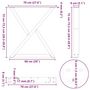 Voir la diapositive 6 : VIDAXL Pieds de table a manger 2pcs blanc 70x(72-73,3)cm acier