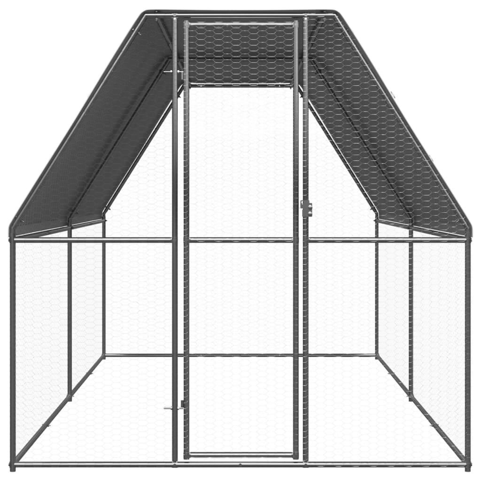 Voir la diapositive 2 : VIDAXL Poulailler d'exterieur 2x4x2 m Acier galvanise