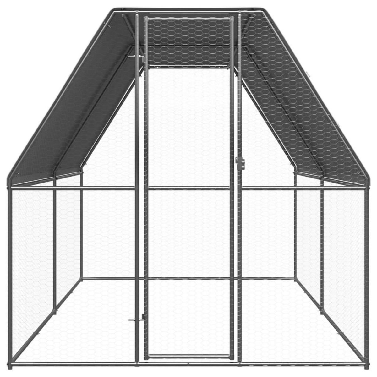 VIDAXL Poulailler d'exterieur 2x4x2 m Acier galvanise