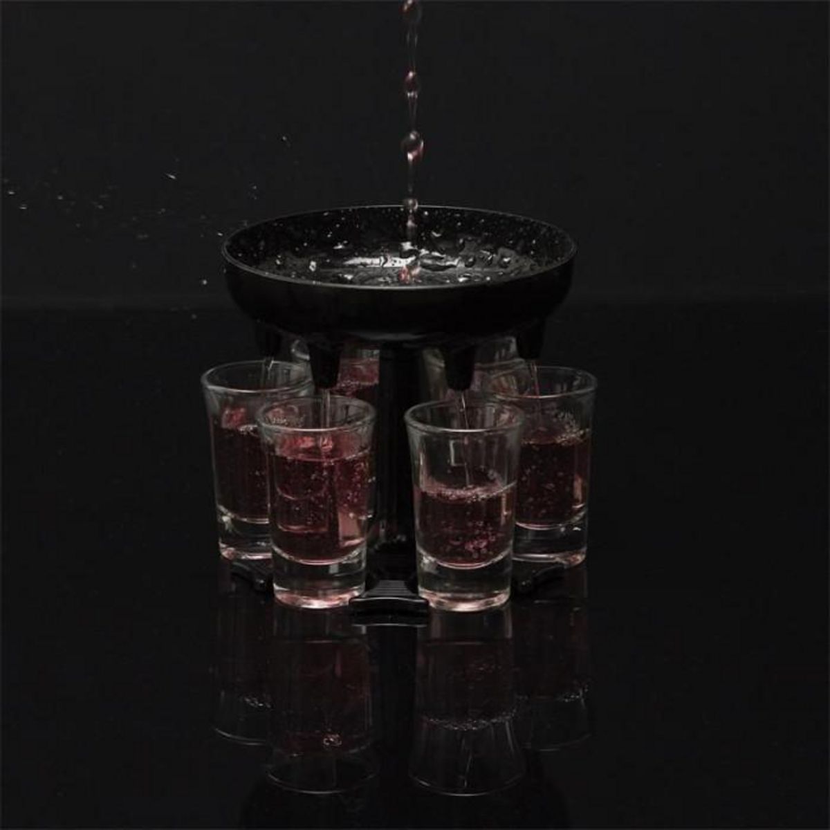 Paris Prix Distributeur de 6 Verres  Shooter  13cm Noir