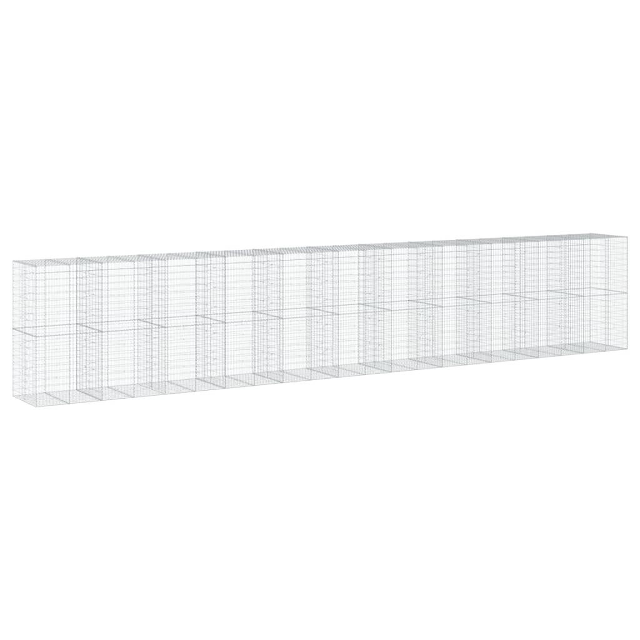 Voir la diapositive 2 : VIDAXL Panier gabion avec couvercle 1100x100x200 cm fer galvanise