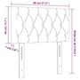 Voir la diapositive 6 : VIDAXL Tete de lit a LED Marron fonce 80x7x78/88 cm Tissu