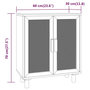 Voir la diapositive 6 : VIDAXL Buffet Blanc 60x30x70 cm Bois de pin massif et rotin naturel