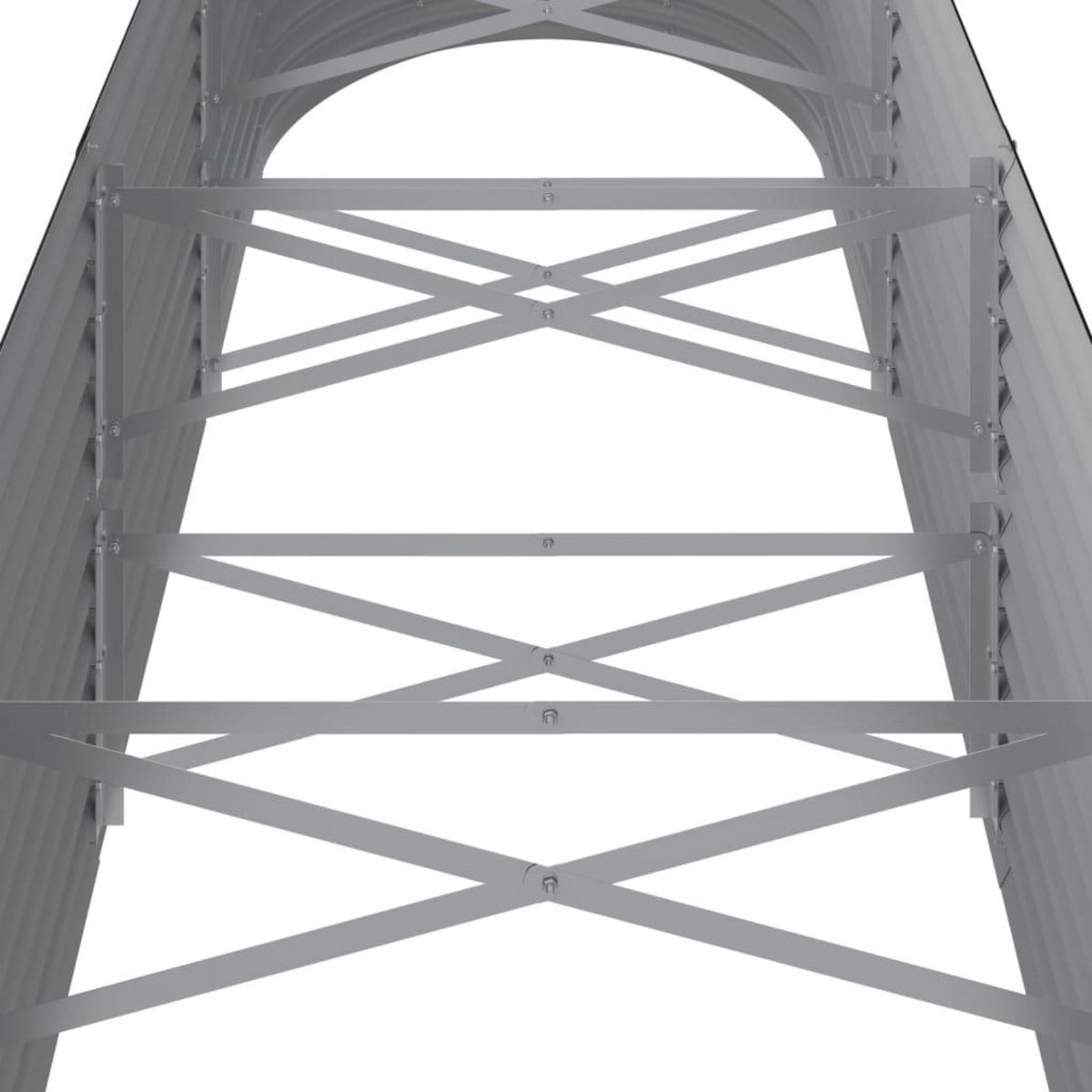 VIDAXL Lit sureleve de jardin Acier enduit de poudre Anthracite