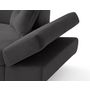 Voir la diapositive 4 : BEST MOBILIER Lisbona - canapé d'angle gauche 5 places convertible avec têtières en velours côtelé