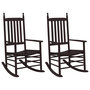 Voir la diapositive 2 : VIDAXL Chaises a bascule sieges incurves lot de 2 brun peuplier massif