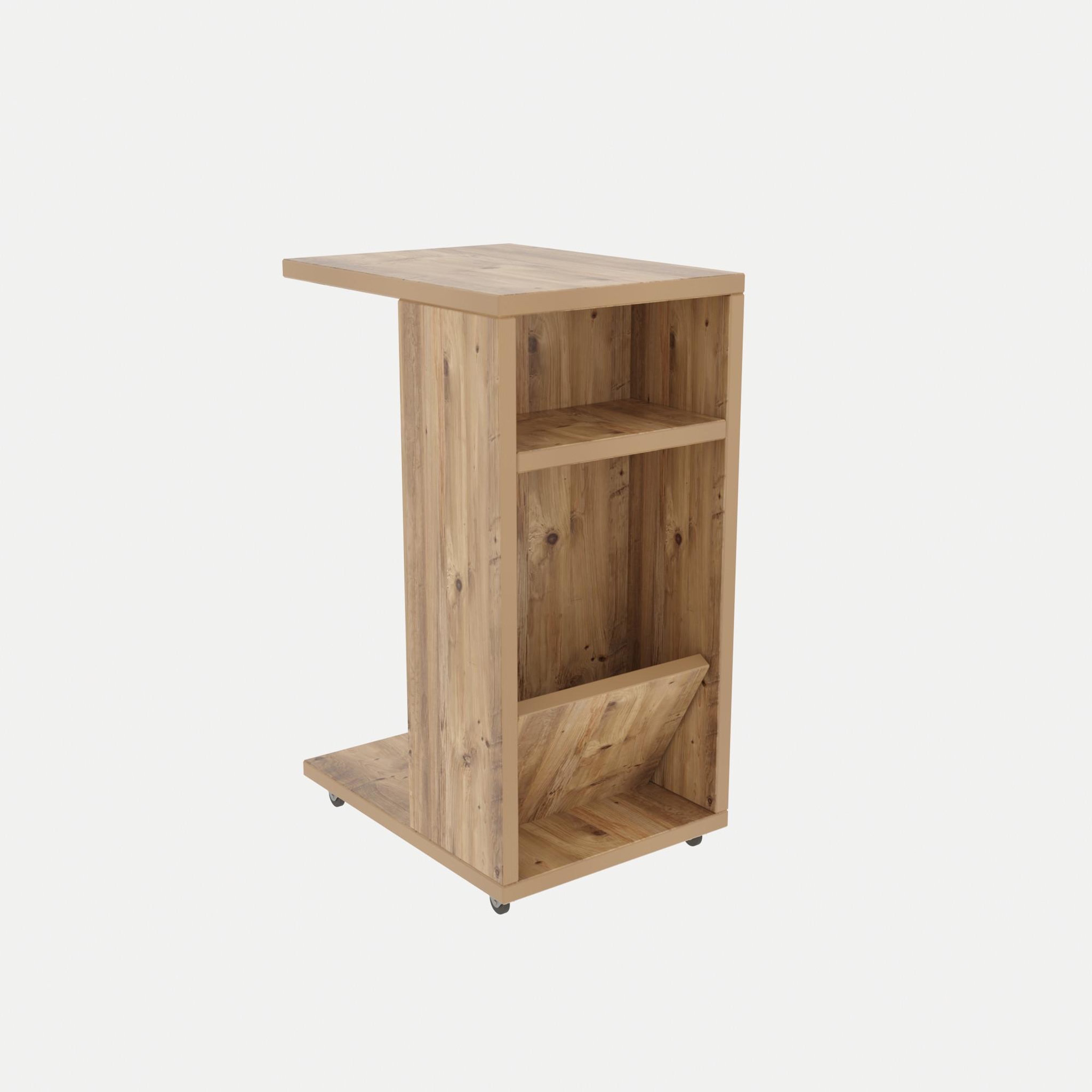 Voir la diapositive 3 : Habitat et Jardin Table d'appoint en bois  Filinta  - 30 x 40 x 63 cm - Marron