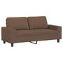 Voir la diapositive 2 : VIDAXL Canape a 2 places Marron 140 cm Tissu