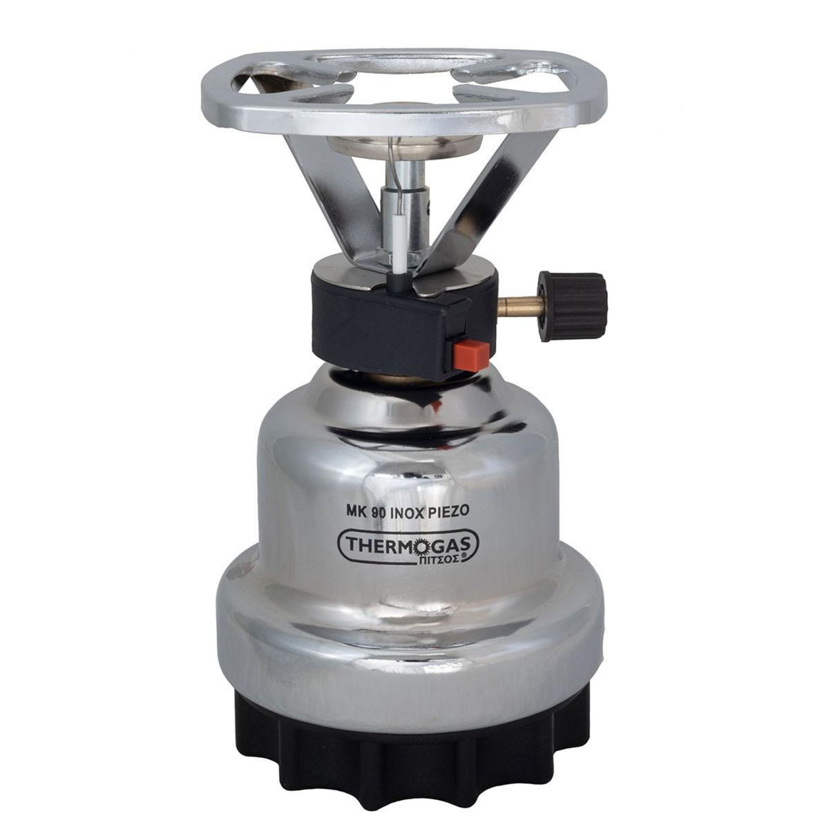 CAMPER GAZ Rechaud gaz 1200W piezo Coque INOX + 4 cartouches de gaz 190gr CAMPER GAZ