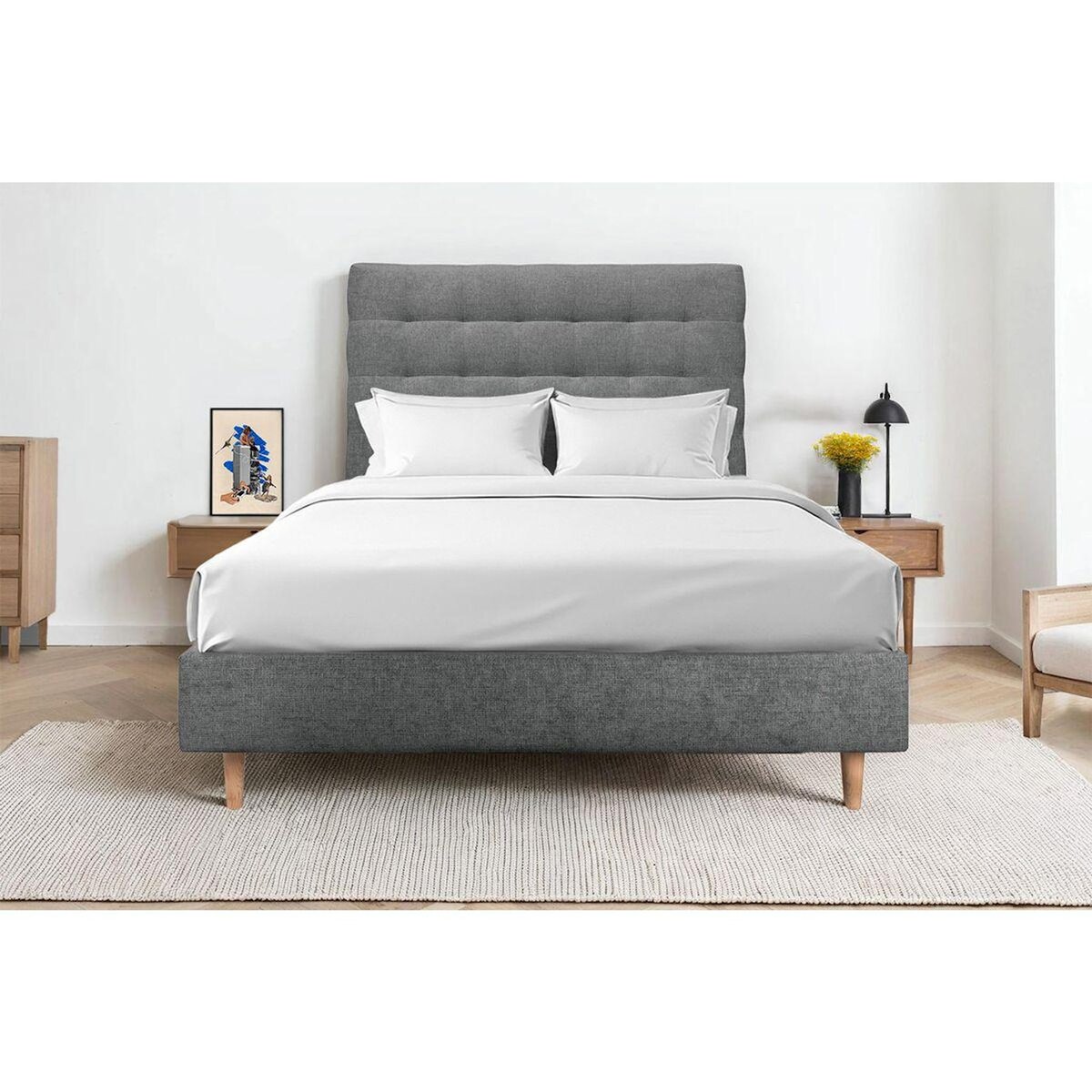 Sommeil de Plomb Tete de lit Capitonnée Tissu - Ep 10 cm rembourré