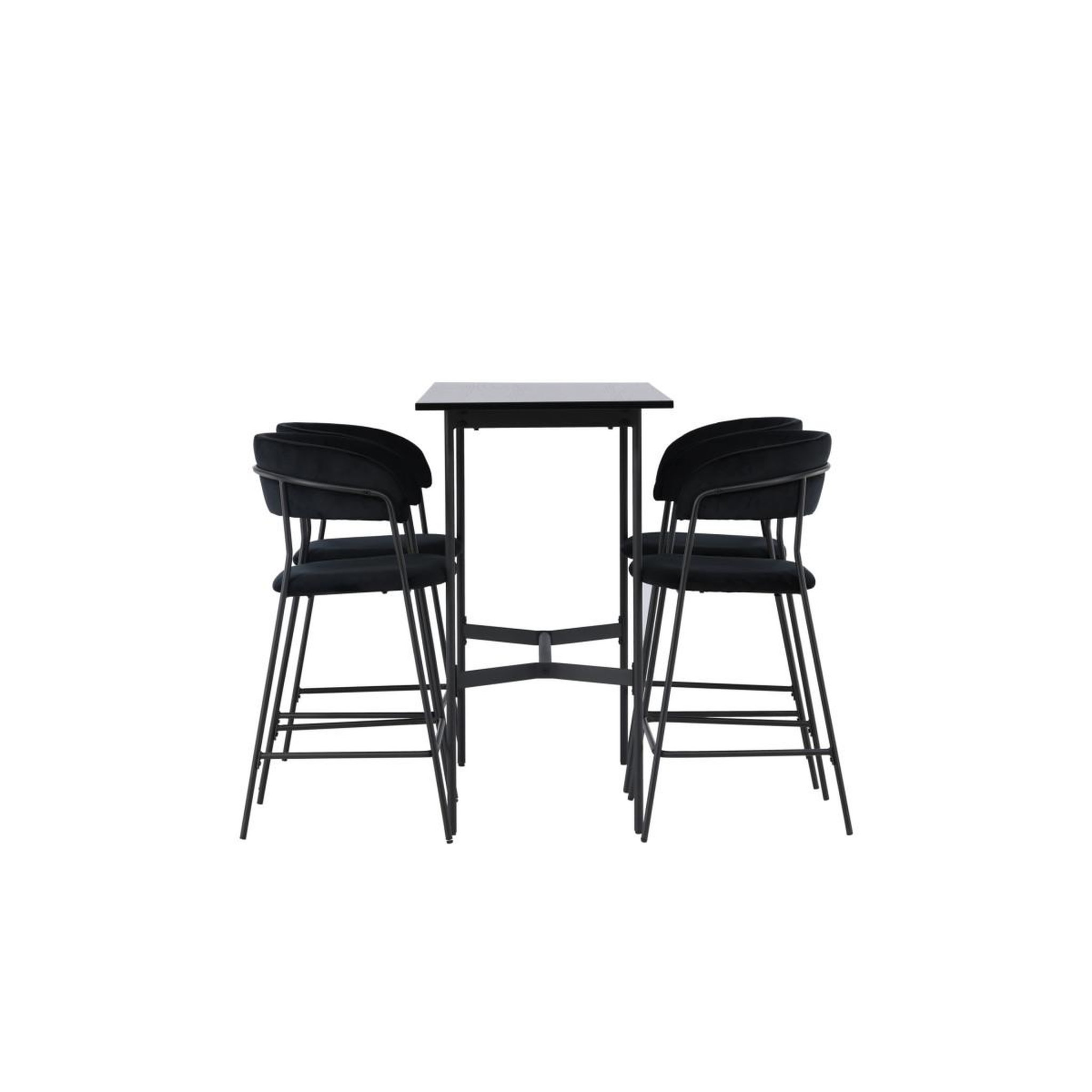 Voir la diapositive 4 : Paris Prix Ensemble table de bar & 4 chaises  rax & lui  120cm noir