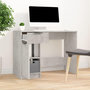 Voir la diapositive 3 : VIDAXL Bureau Gris beton 100x50x75 cm Bois d'ingenierie
