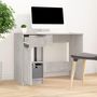 Voir la diapositive 3 : VIDAXL Bureau Gris beton 100x50x75 cm Bois d'ingenierie