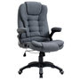 Voir la diapositive 1 : VINSETTO Vinsetto Fauteuil de bureau direction ergonomique hauteur réglable dossier inclinable toile de lin gris chiné