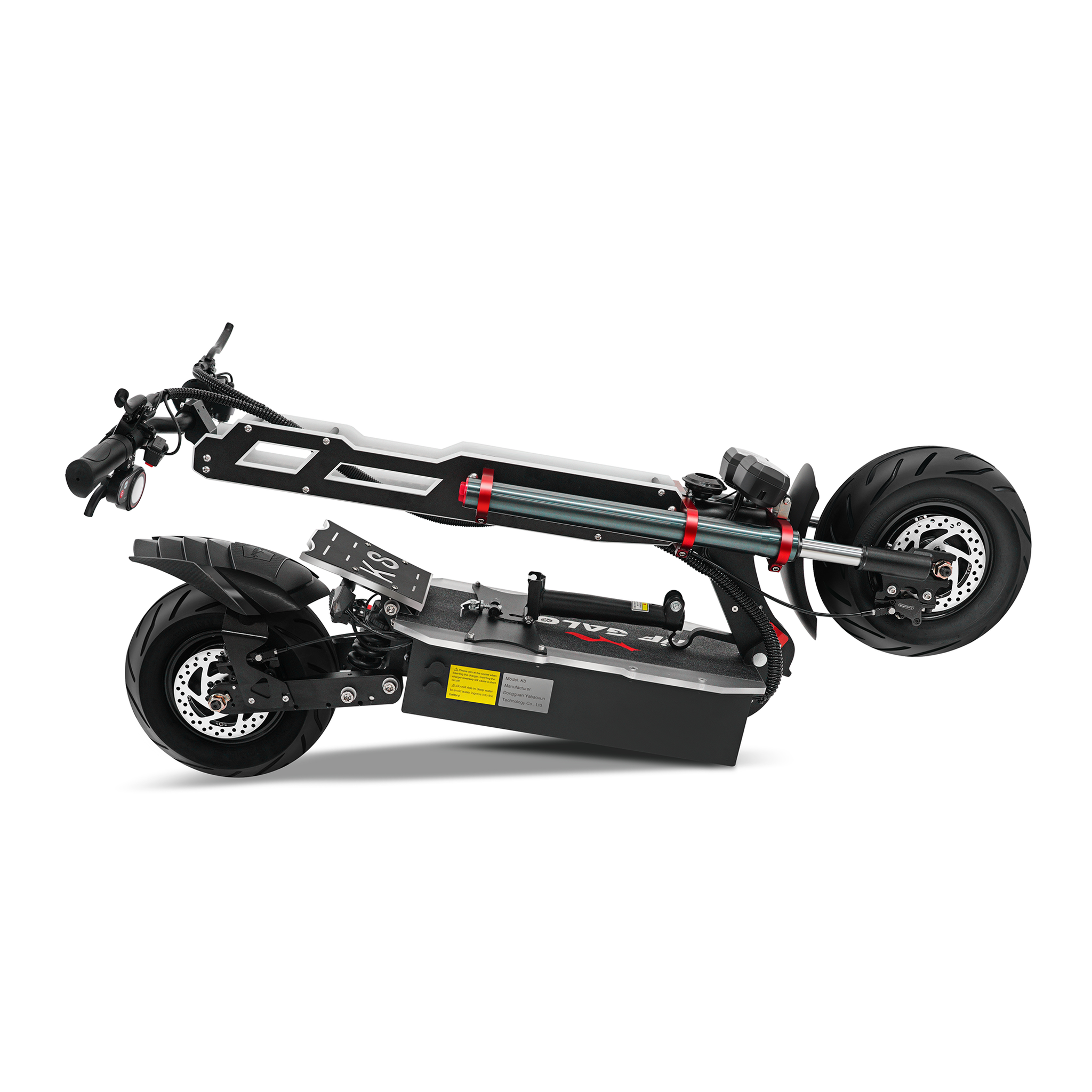 Voir la diapositive 3 : TIFGALOP Trottinette électrique TIFGALOP K8, double moteur, 6000 W, 60 V, 36 Ah, double suspension, charge maximale 250 kg