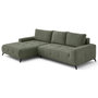 Voir la diapositive 3 : BEST MOBILIER Rimini - canapé d'angle gauche 4 places convertible avec coffre en tissu texturé