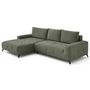 Voir la diapositive 3 : BEST MOBILIER Rimini - canapé d'angle gauche 4 places convertible avec coffre en tissu texturé