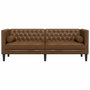 Voir la diapositive 4 : VIDAXL Canape Chesterfield avec traversins 3 places similicuir daim